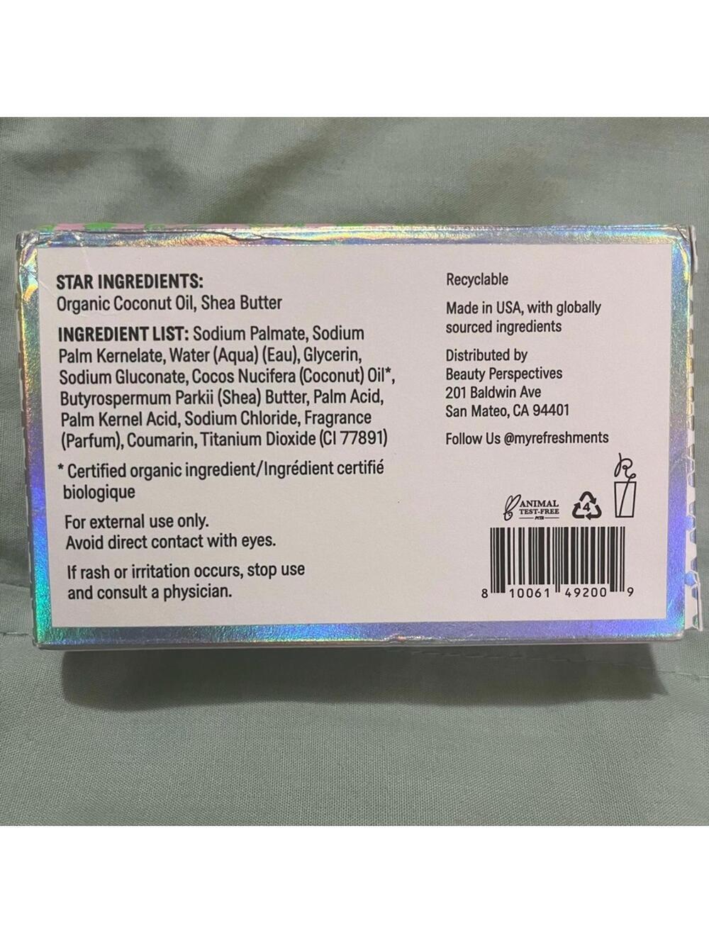 NIB Vegan Refreshments Coconut Colada Soap 🧼 Bar🥥 - Picture 2 of 3